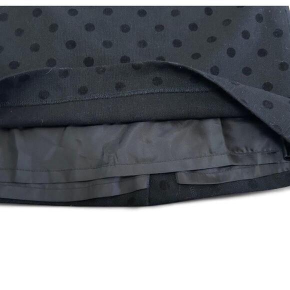 LOFT Women's Size 2 Black Polka Dot Bow Accent Straight Pencil Skirt - Picture 4 of 6